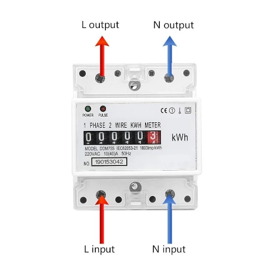 Single-Phase Two-Wire kWh Energy Meter